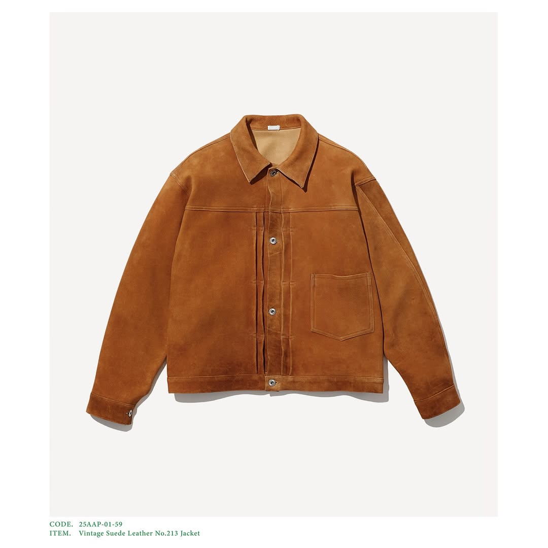 A.PRESSE 25AW Vintage Suede Leather No.213 Jacket